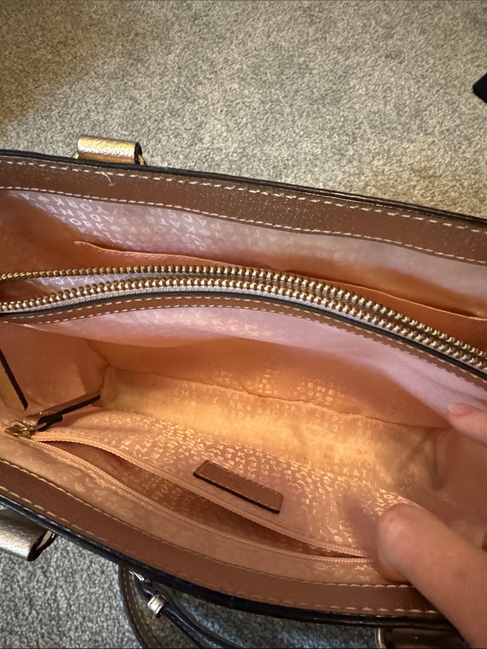 kate spade Metallic rose Gold Small Satchel - Picture 6 of 8